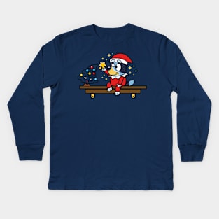 cristmas bluey Kids Long Sleeve T-Shirt